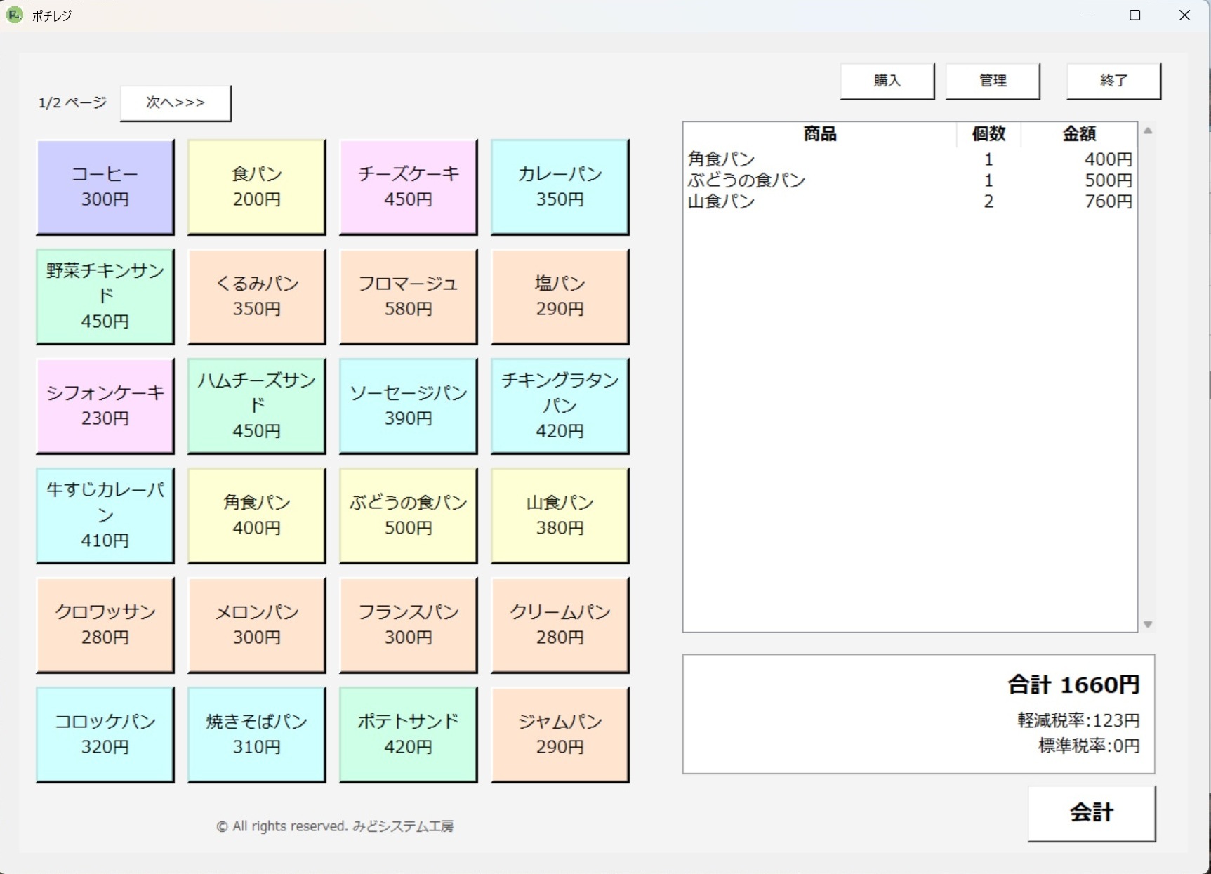 カートのイメージ